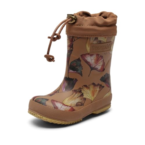 bisgaard Unisex Kinder Thermo Rain Boot, Camel Flowers, 22 EU von Bisgaard