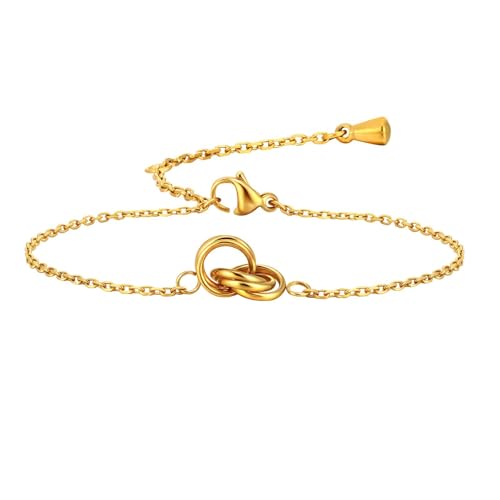 Bishilin Armband Edelstahl Damen, Armbänder Frauen 20CM Dünn 1.4MM Partnerarmband Personalisiert Charm Armband Modern Gold Bishilin Armband Edelstahl Damen, Armbänder Frauen 20CM Dünn 1.4MM Partnerarmband Personalisiert Charm Armband Modern Gold von Bishilin