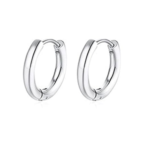 Bishilin Creolen Edelstahl, Ohrringe Herren Hoop 15MM Silber Creolen Ohrringe in Bijouterie von Bishilin