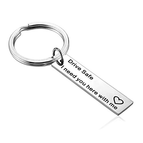 Bishilin Edelstahl Freundschaft Schlüsselanhänger Auto Drive Safe I Need You here with me Schlüsselanhänger Männer mit Gravur Bishilin Edelstahl Freundschaft Schlüsselanhänger Auto Drive Safe I Need You here with me Schlüsselanhänger Männer mit Gravur von Bishilin