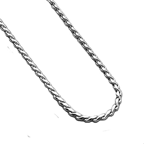 Bishilin Edelstahl Halskette Herren 55CM, 2.3MM Weizenkette Freundschaftskette Silber Kette Biker von Bishilin
