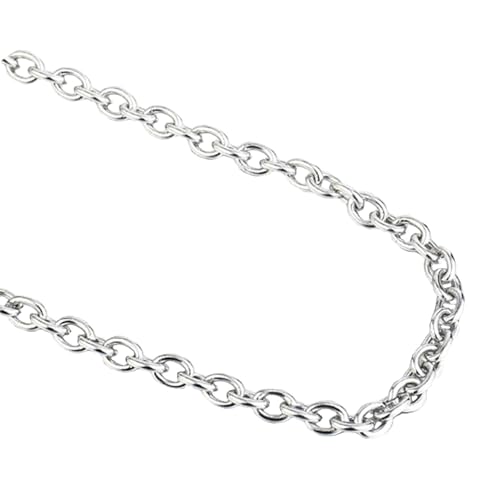 Bishilin Edelstahl Kette Männer 55CM, Halskette ohne Anhänger Silber 4MM Ankerkette Freundschaftskette Hip Hop Kette Herren Personalisiert von Bishilin