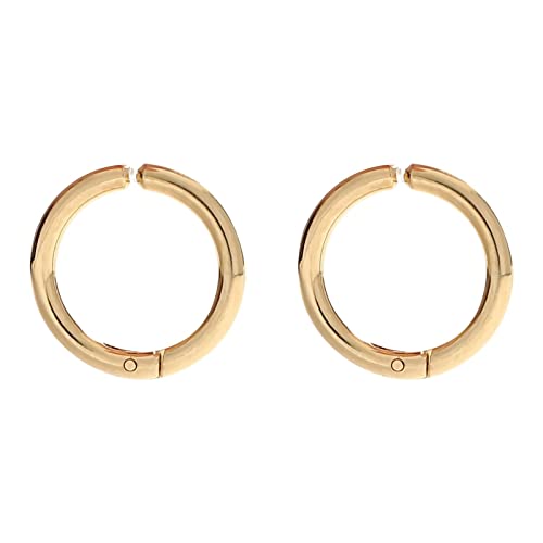 Bishilin Ohrclips Edelstahl Herren Damen, Ohrringe ohne Ohrloch 16MM Rund Gold Ohrklemme Ohrringe Nickelfrei Modeschmuck von Bishilin