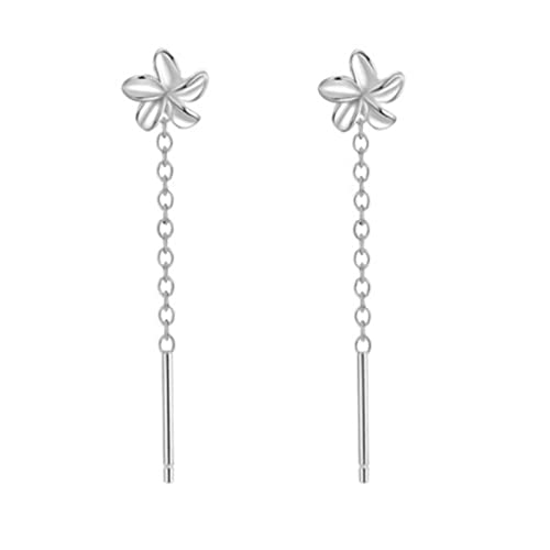 Bishilin Ohrhänger Silber 925 Damen, Ohrringe Hängend Blume mit Anhänger Zylinder Silber Ohrringe Jugendstil Modeschmuck von Bishilin