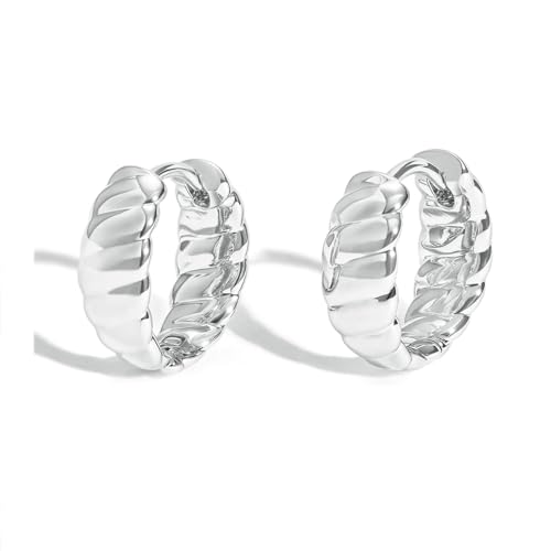 Bishilin Ohrringe Edelstahl Damen, Creolen U Form Silber Ohrringe Mädchen in Bijouterie von Bishilin