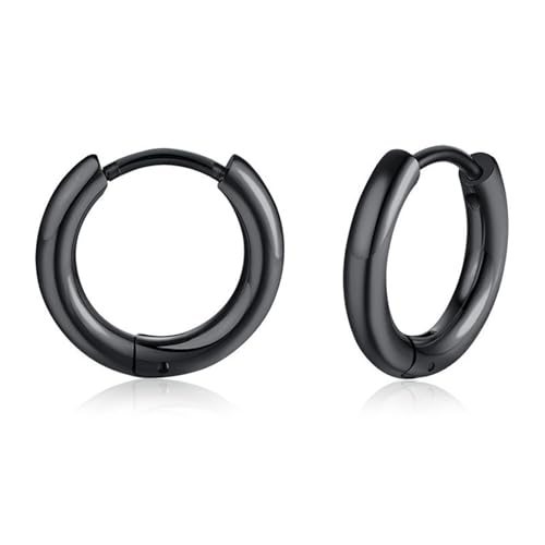 Bishilin Ohrringe Edelstahl Herren, Creolen Hoop 15MM Schwarz Ohrringe Männer in Bijouterie Bishilin Ohrringe Edelstahl Herren, Creolen Hoop 15MM Schwarz Ohrringe Männer in Bijouterie von Bishilin