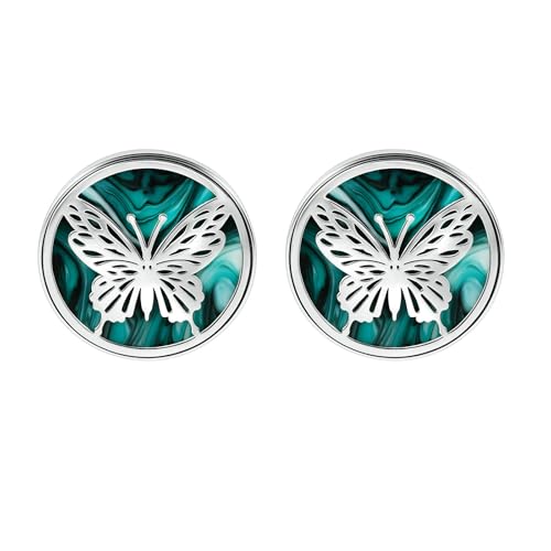 Bishilin Tunnel 12MM zum Schrauben, Plugs Ohrringe Damen Edelstahl mit Schmetterlinge Motiv Piercing Tunnel Ohrringe Set von Bishilin