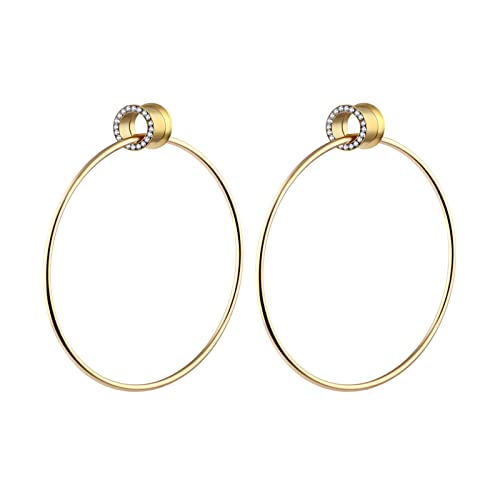 Bishilin Tunnel 16MM Damen, Ohr Plugs Ohrringe Creolen Hängend mit Zirkonia Gold Piercing Ohrringe Tunnel Ohr Expander Set Bishilin Tunnel 16MM Damen, Ohr Plugs Ohrringe Creolen Hängend mit Zirkonia Gold Piercing Ohrringe Tunnel Ohr Expander Set von Bishilin