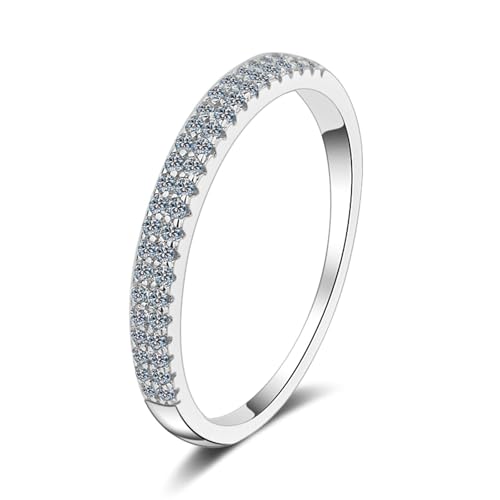 Bishilin Verlobungsring Damen Platin 950, Frauen Ringe mit Diamant 0.23ct Trauringe Ungewöhnlich Jahrestag Hochzeit Ringe Große 61 (19.4) von Bishilin