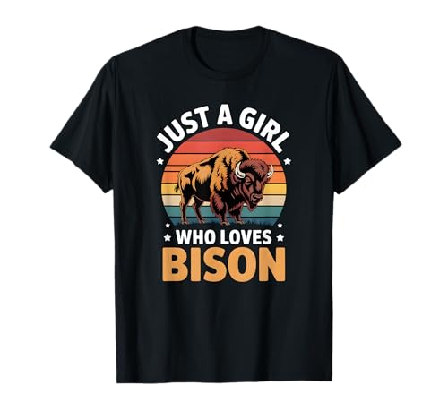 Mädchen Bison T-Shirt von Bison Shirts & Gifts for Girls