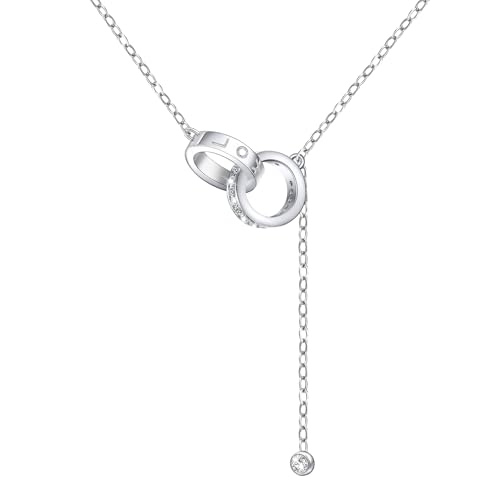 Bistfy Kette Damen Silber 925, Pendant Halskette 4C Moissanite mit GRA Zertifikat und Geschenkbox Halskette Schmuck für Frauen Geburtstags Geschenk Weihnachten Valentinstag Muttertag (Ring Halskette) Bistfy Kette Damen Silber 925, Pendant Halskette 4C Moissanite mit GRA Zertifikat und Geschenkbox Halskette Schmuck für Frauen Geburtstags Geschenk Weihnachten Valentinstag Muttertag (Ring Halskette) von Bistfy
