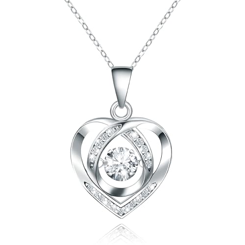 Bistfy Kette Damen Silber 925, Pendant Halskette 4C Moissanite mit GRA Zertifikat und Geschenkbox Halskette Schmuck für Frauen Geburtstags Geschenk Weihnachten Valentinstag Muttertag (Herzkette) Bistfy Kette Damen Silber 925, Pendant Halskette 4C Moissanite mit GRA Zertifikat und Geschenkbox Halskette Schmuck für Frauen Geburtstags Geschenk Weihnachten Valentinstag Muttertag (Herzkette) von Bistfy