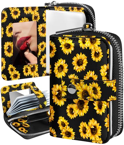 Bistup Durchsichtige, niedliche Kartenhalter für Damen und Mädchen, Sonnenblume von Bistup