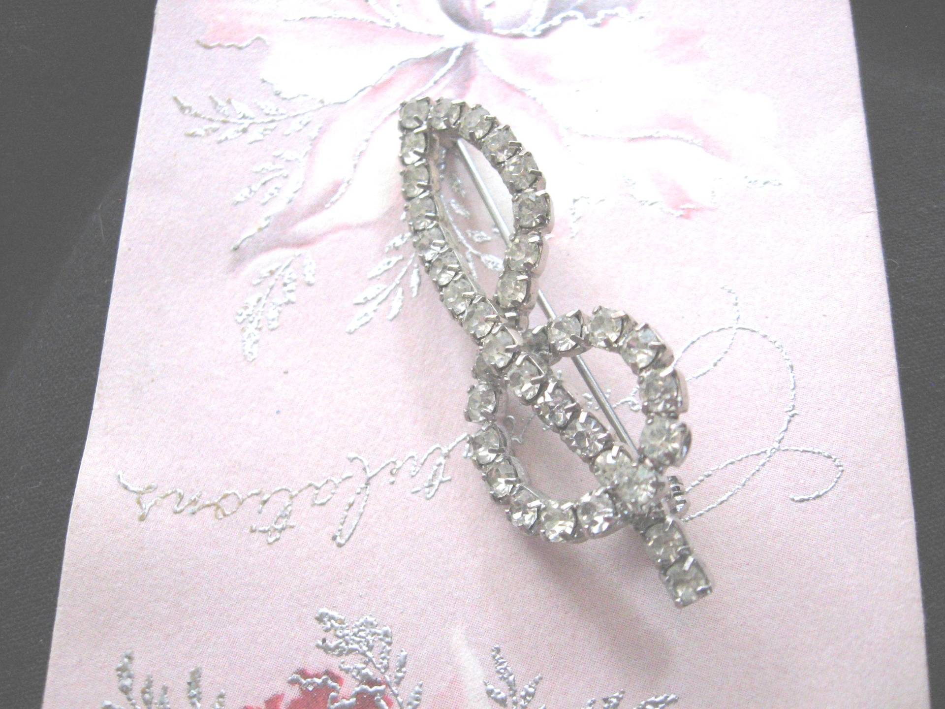 Vintage Strass G-Notenschlüssel Brosche Violin-/Bass-Schlüssel Anstecknadel von BitBitOnMadisonTiqs