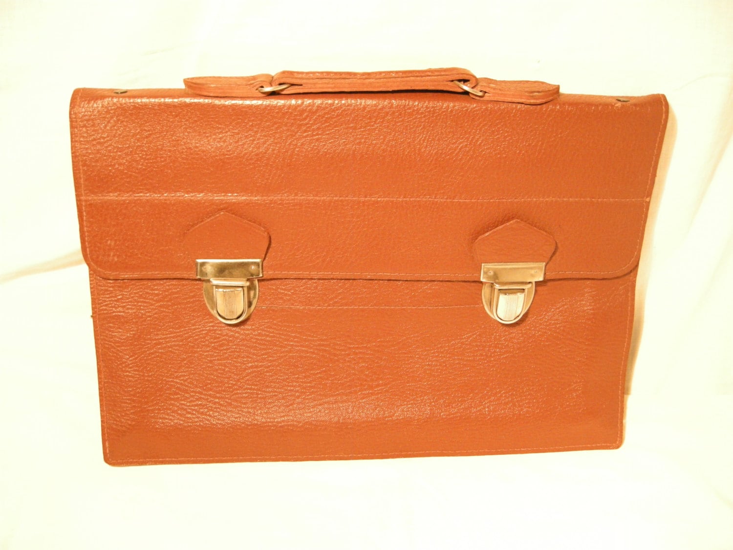 Vintage 1960Er Braune Leder Rechts-/Businesstasche - Hand Aktentasche Neu von BitakaVintage