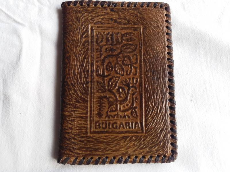 Vintage Handgefertigte Dunkelbraune Herren Leder Geldbörse - Neu von BitakaVintage