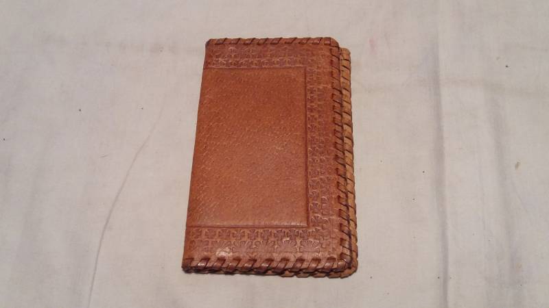 Vintage Handgefertigte Hellbraune Herren Leder Geldbörse - Neu von BitakaVintage