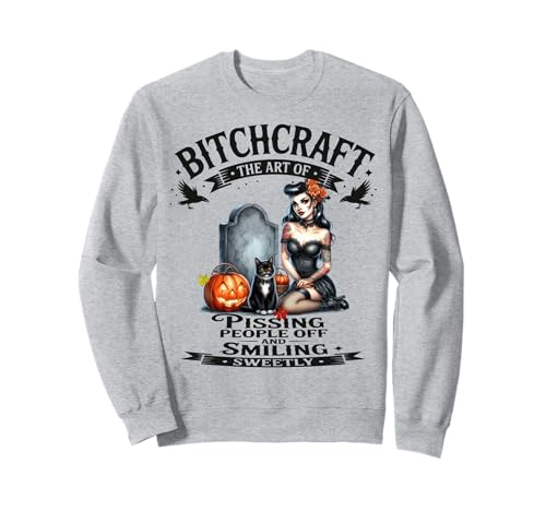 Halloween Vintage Fliegende Hexe Bitchcraft Pin Up Girl Lustig Sweatshirt Halloween Vintage Fliegende Hexe Bitchcraft Pin Up Girl Lustig Sweatshirt von Bitchcraft Vintage Flying Witch Sapphire Star