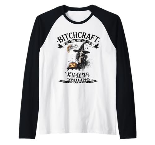Halloween Vintage Hexe Bitchcraft Gothic Pin Up Girl Frech Raglan Halloween Vintage Hexe Bitchcraft Gothic Pin Up Girl Frech Raglan von Bitchcraft Vintage Gothic Pin Up Sapphire Star