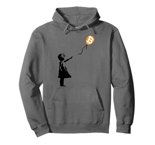 Girl with btc balloon crypto bitcoin for cypherpunks Pullover Hoodie von Bitcoin BTC & Krypto Geschenke