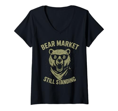 Damen Überlebender des Bitcoin-Bärenmarktes T-Shirt mit V-Ausschnitt Damen Überlebender des Bitcoin-Bärenmarktes T-Shirt mit V-Ausschnitt von Bitcoin Bear Market Survivor Tees