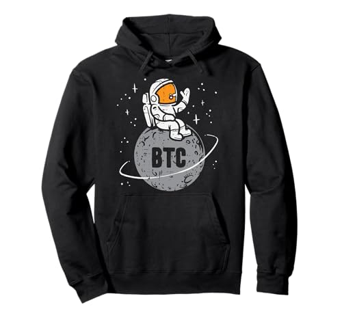 Astronaut Moon BTC Bitcoin Crypto Cryptowährung Herren Damen Pullover Hoodie von Bitcoin Clothes BTC Crypto Men Women Kids Gifts