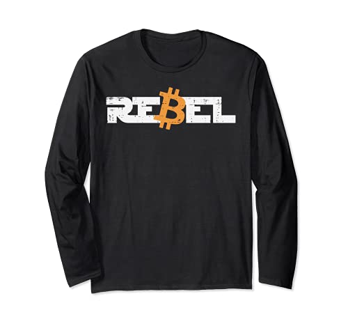 Rebel Bitcoin Crypto Cryptowährung Trader Miner Männer Frauen Langarmshirt von Bitcoin Clothes BTC Crypto Men Women Kids Gifts