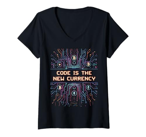 Damen Bitcoin Crypto Code ist die Neue Währungs-Blockchain T-Shirt mit V-Ausschnitt Damen Bitcoin Crypto Code ist die Neue Währungs-Blockchain T-Shirt mit V-Ausschnitt von Bitcoin Crypto Blockchain Gifts Tees