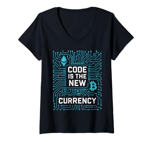 Damen Bitcoin Crypto Code ist die Neue Währungs-Blockchain T-Shirt mit V-Ausschnitt Damen Bitcoin Crypto Code ist die Neue Währungs-Blockchain T-Shirt mit V-Ausschnitt von Bitcoin Crypto Blockchain Tees & Gifts