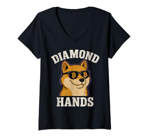 Damen Bitcoin Crypto Diamond Hands T-Shirt mit V-Ausschnitt Damen Bitcoin Crypto Diamond Hands T-Shirt mit V-Ausschnitt von Bitcoin Crypto Diamond Hands Tees