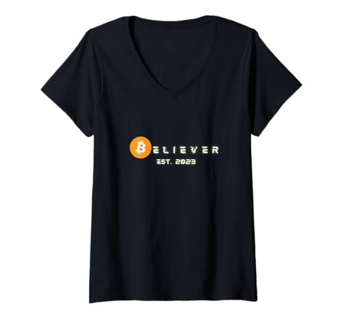 Damen Glaube an Bitcoin, HODL Cryptocurrency, BTC Crypto Merch T-Shirt mit V-Ausschnitt Damen Glaube an Bitcoin, HODL Cryptocurrency, BTC Crypto Merch T-Shirt mit V-Ausschnitt von Bitcoin Cryptocurrency Hodl BTC Crypto Coin Merch