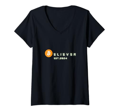 Damen Glaube an Bitcoin, HODL-Kryptowährung, BTC-Krypto-Merch T-Shirt mit V-Ausschnitt Damen Glaube an Bitcoin, HODL-Kryptowährung, BTC-Krypto-Merch T-Shirt mit V-Ausschnitt von Bitcoin Cryptocurrency Hodl BTC Crypto Coin Merch