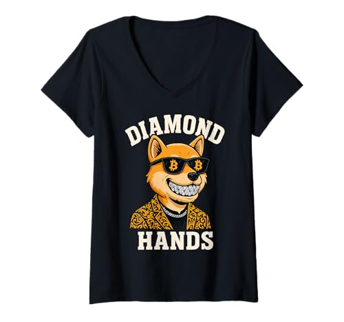 Damen Bitcoin HODL Diamantenhände T-Shirt mit V-Ausschnitt Damen Bitcoin HODL Diamantenhände T-Shirt mit V-Ausschnitt von Bitcoin HODL Diamond Hands Tees