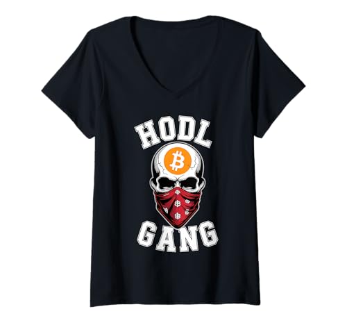 Damen Bitcoins HODL T-Shirt mit V-Ausschnitt Damen Bitcoins HODL T-Shirt mit V-Ausschnitt von Bitcoin HODL Tees Co