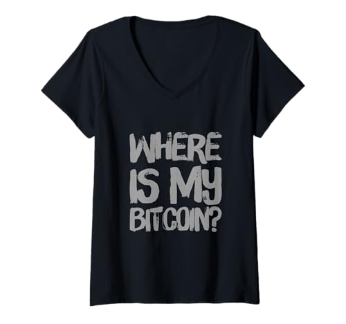 Damen Lustiger Humor Text Bitcoin Zitate Where is My Bitcoin T-Shirt mit V-Ausschnitt Damen Lustiger Humor Text Bitcoin Zitate Where is My Bitcoin T-Shirt mit V-Ausschnitt von Bitcoin Quotes Where Is My Bitcoin Shirt