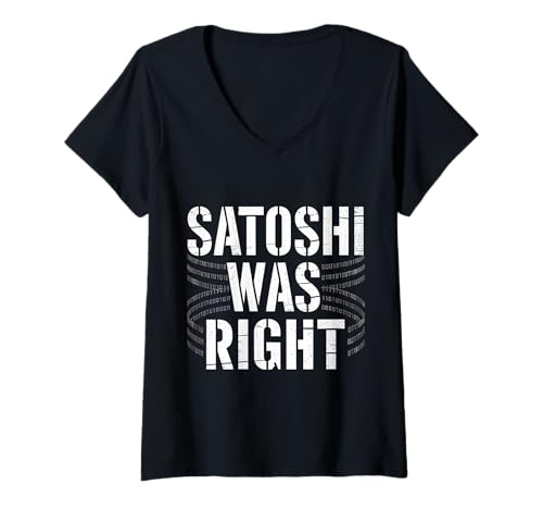Damen Satoshi Hatte Recht, Bitcoin T-Shirt mit V-Ausschnitt Damen Satoshi Hatte Recht, Bitcoin T-Shirt mit V-Ausschnitt von Bitcoin Satoshi Tees & Apparel