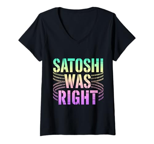 Damen Satoshi Hatte Recht, Bitcoin T-Shirt mit V-Ausschnitt Damen Satoshi Hatte Recht, Bitcoin T-Shirt mit V-Ausschnitt von Bitcoin Satoshi Tees & Apparel