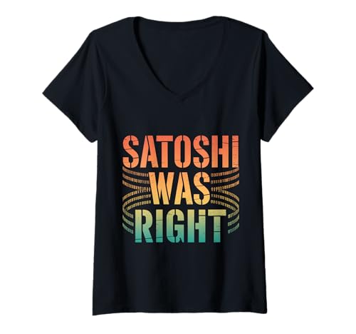 Damen Satoshi Hatte Recht, Bitcoin T-Shirt mit V-Ausschnitt Damen Satoshi Hatte Recht, Bitcoin T-Shirt mit V-Ausschnitt von Bitcoin Satoshi Tees & Apparel