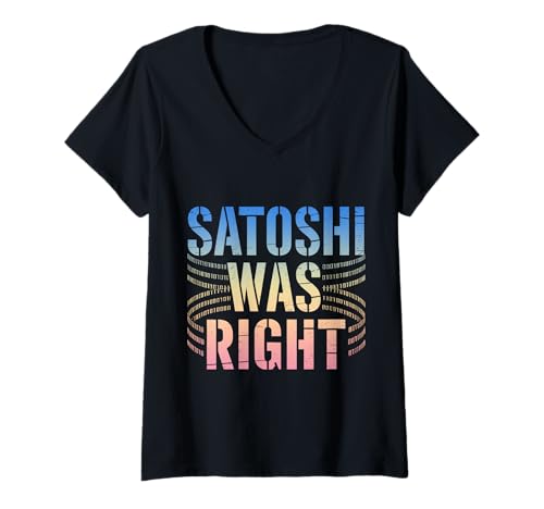 Damen Satoshi Hatte Recht, Bitcoin T-Shirt mit V-Ausschnitt Damen Satoshi Hatte Recht, Bitcoin T-Shirt mit V-Ausschnitt von Bitcoin Satoshi Tees & Apparel