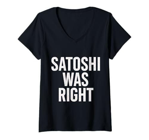 Damen Satoshi Hatte Recht, Bitcoin T-Shirt mit V-Ausschnitt Damen Satoshi Hatte Recht, Bitcoin T-Shirt mit V-Ausschnitt von Bitcoin Satoshi Tees