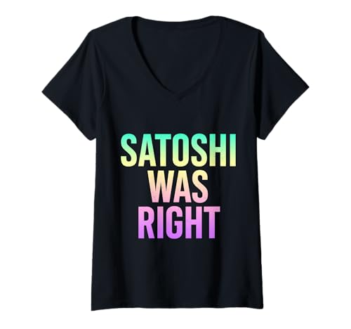 Damen Satoshi Hatte Recht, Bitcoin T-Shirt mit V-Ausschnitt Damen Satoshi Hatte Recht, Bitcoin T-Shirt mit V-Ausschnitt von Bitcoin Satoshi Tees