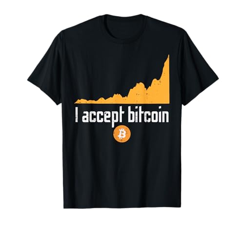 Ich akzeptiere Bitcoin Graph BTC Crypto Kryptowährung Männer Frauen T-Shirt von Bitcoin Shirts BTC Crypto Men Women Kids Gifts