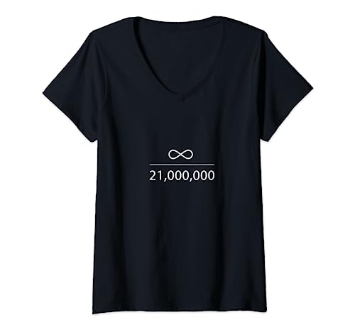 Damen Bitcoin Unendlich, Trading Krypto Outfit für Hodl Designs T-Shirt mit V-Ausschnitt von Bitcoin Trading Krypto Outfit für Hodl Designs