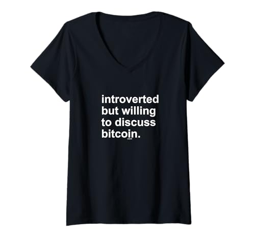 Damen introverted but willing to discuss bitcoin T-Shirt mit V-Ausschnitt Damen introverted but willing to discuss bitcoin T-Shirt mit V-Ausschnitt von Bitcoin fixes this Krypto Währung Geld Hodl Hold