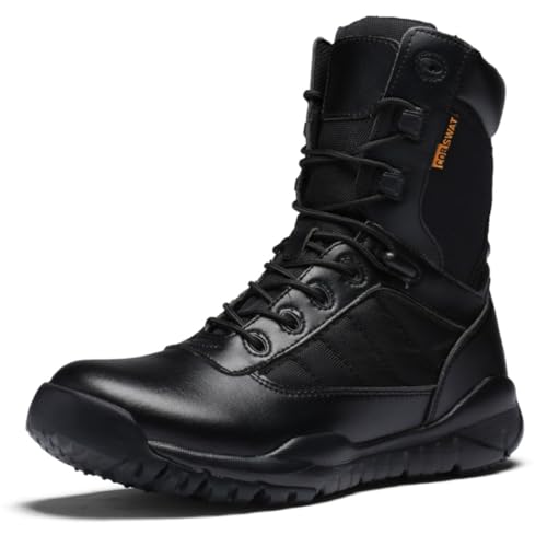 Bitiger Stiefel Herren Wanderschuhe Trekkingschuhe Armee Combat Tactical Boots Verschleißfest rutschfeste Outdoor Einsatzstiefel von Bitiger