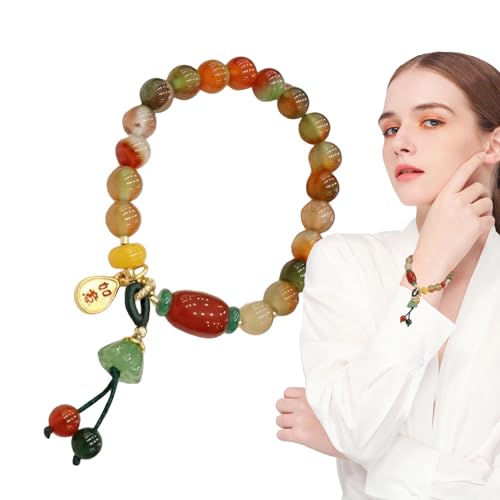 Bitong Buntes Steinarmband,Bunte Perlenarmbänder | Steinarmband Ethno-Stil Edelsteinperlen Mehrfarbig,Exquisites modisches buntes Armband-Edelstein für Weihnachten, Geburtstag, Neujahr von Bitong