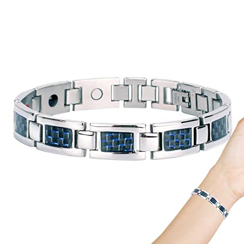 Bitong Magnetarmband für Männer, Silbernes Magnetarmband, Modearmbänder aus Legierung, Trendige Legierungsarmbänder für Männer und Frauen, Kleidung, elegant, zusätzlich von Bitong