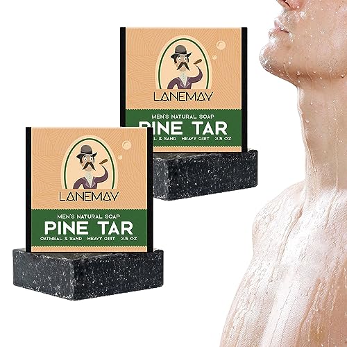 Natural Soap Men, Natürliche Seifenstücke Für Männer, Natural Bar Soap For Men, Cold Process Pine Tar Soap For Men, All-natürliche Seife Männer Pine Tar Soap Ganz Natürliche, Kiefern Teer Seife von Bitong