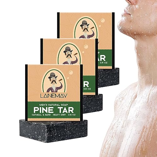 Natural Soap Men, Natürliche Seifenstücke Für Männer, Natural Bar Soap For Men, Cold Process Pine Tar Soap For Men, All-natürliche Seife Männer Pine Tar Soap Ganz Natürliche, Kiefern Teer Seife von Bitong