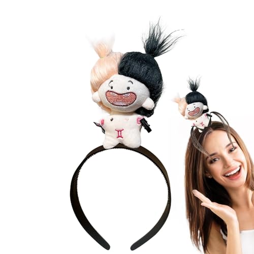 Puppenhaarband, Plüschpuppenstirnband - Plüsch-Sternbild-Puppen-Haarband - Niedliche Haarreifen für Styling, Make-up, modisches Plüschpuppen-Haarband für Mädchen, Kinder von Bitong